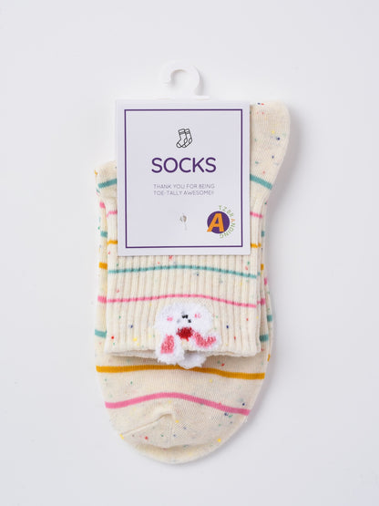 Rufia - Bunny Stripe Confetti Crew Socks