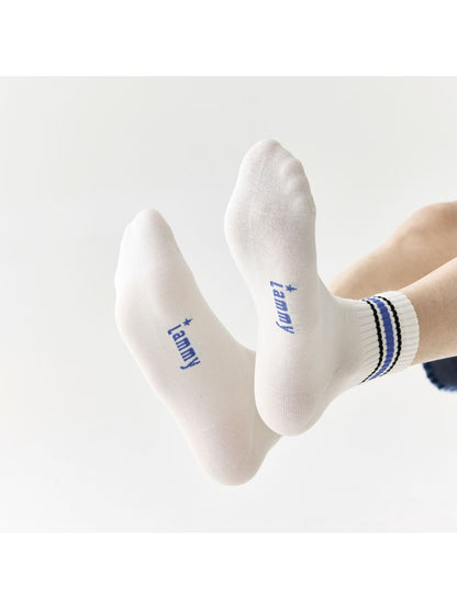 Rufia - Ribbed Stripe Ankle Socks product image 3