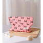 Cosbai - Floral Bow Print Handheld Cosmetic Bag