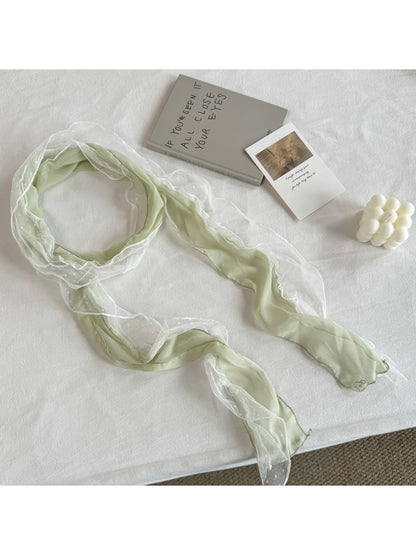 Scarvii - Lace Edge Long Spring Neck Scarf