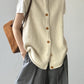 Crosa - Loose and Simple Classic Knit Vest for Women