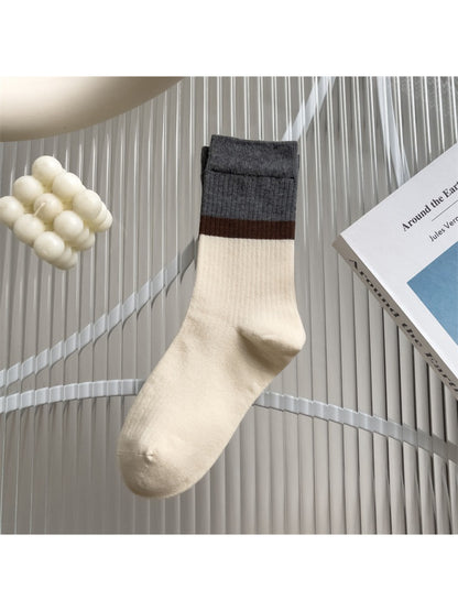 Rufia - Contrast Band Ribbed Crew Socks product image 4
