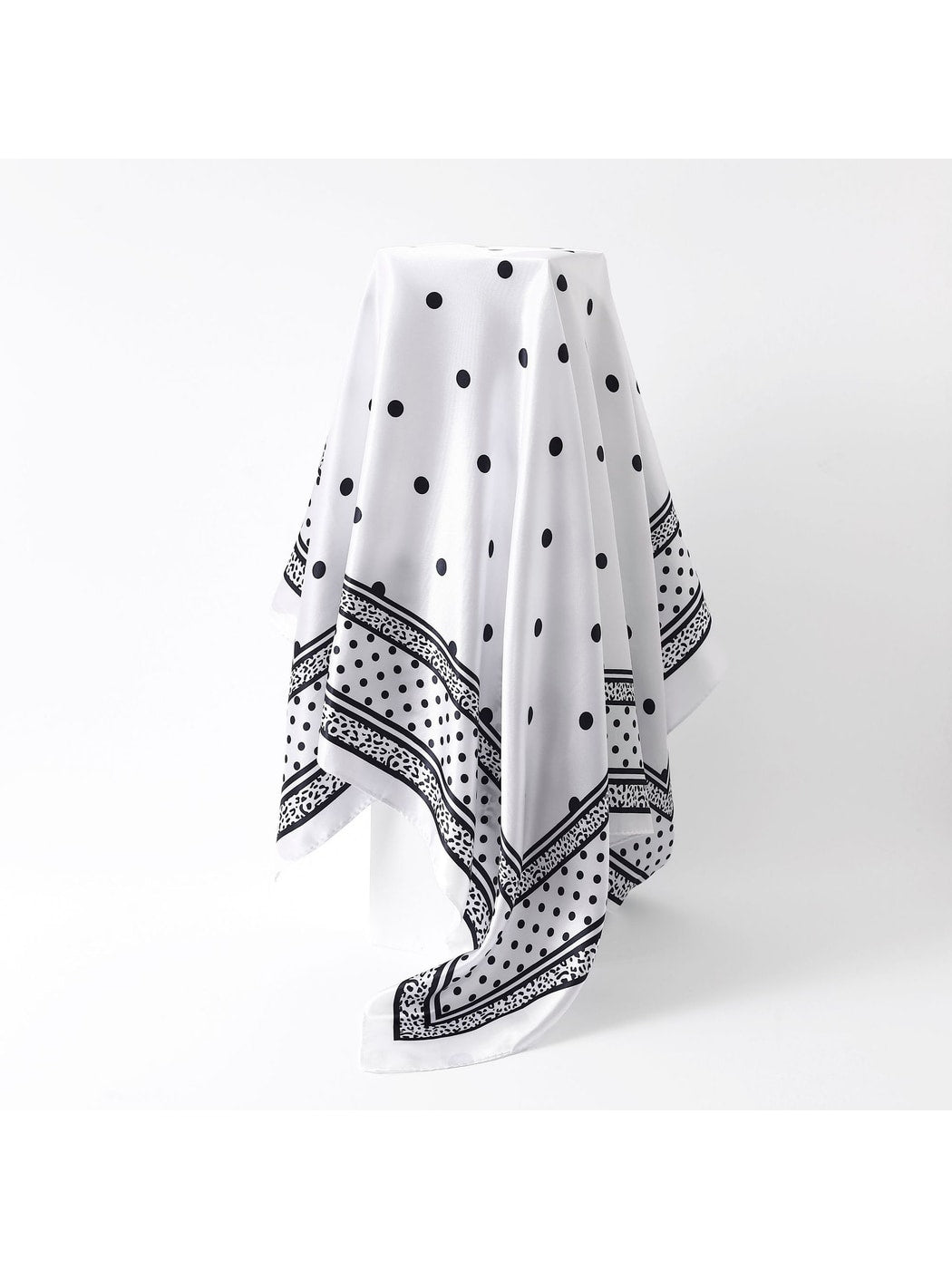 Scarvii - Warm Tones Polka Dot Printed Square Scarf