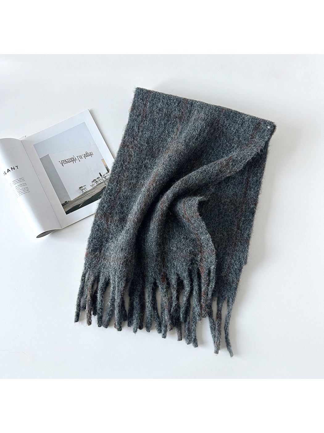 Scarvii - Soft Brushed Plaid Winter Scarf