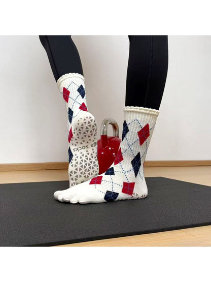Rufia - Abstract Grip Five-Toe Training Socks