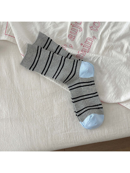 Rufia - Soft Ribbed Stripe Daily Crew Socks product image 5