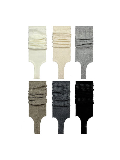 Cozyra - Hollow-Out Solid Knit Women's Leg Warmers