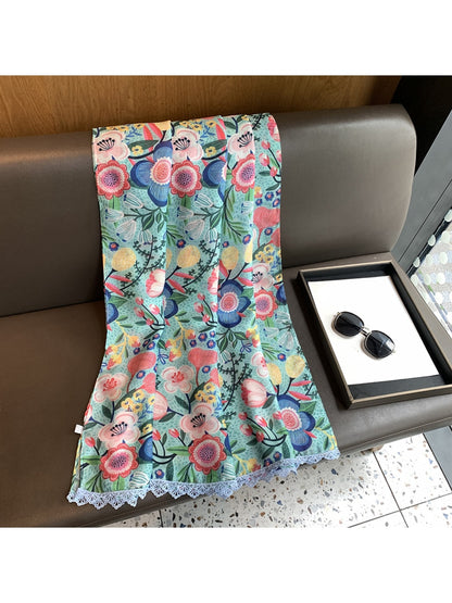 Scarvii - Botanical Illustrated Pattern Shawl Scarf