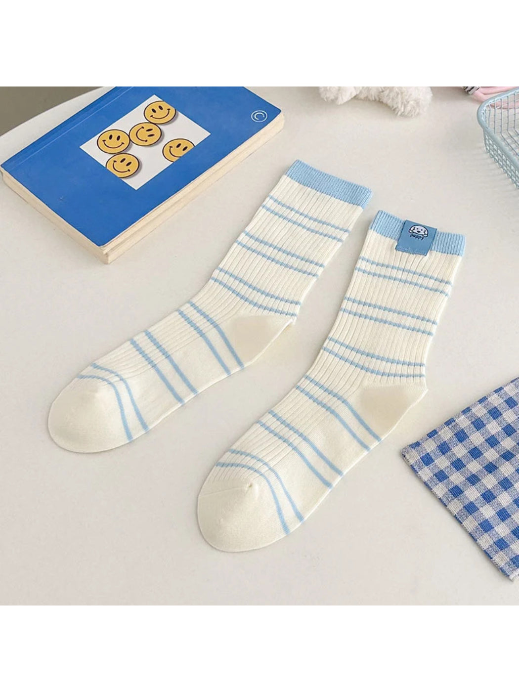 Rufia - Cartoon Ribbed Crew Socks
