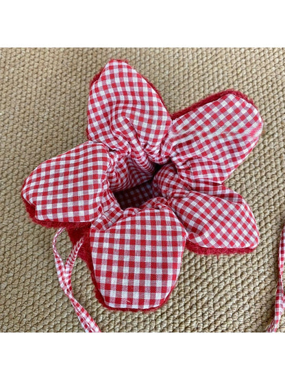 Cosbai - Drawstring Bag with Fluffy Flower