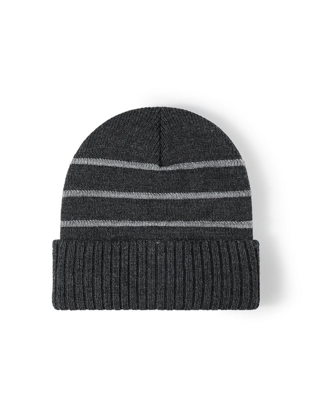 Haila - Striped Fleece-Lined Cuffed Knit Beanie