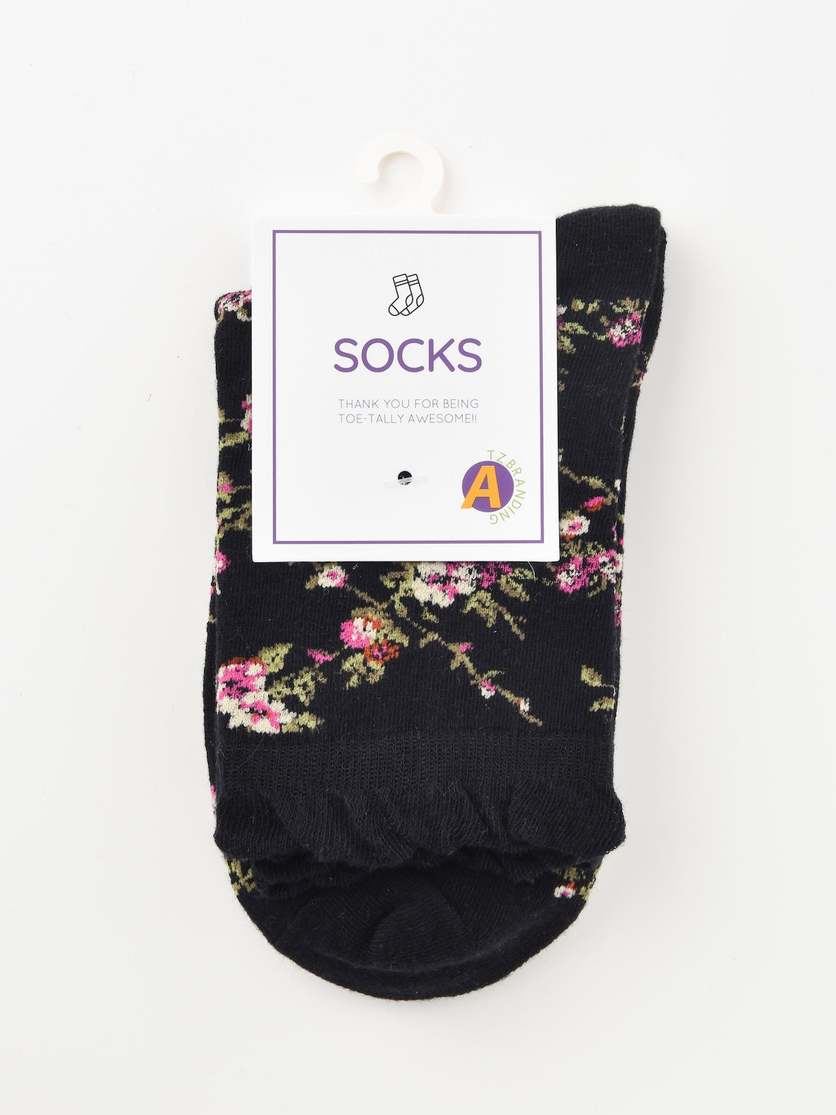 Rufia - Vintage Floral Lace Pattern Socks