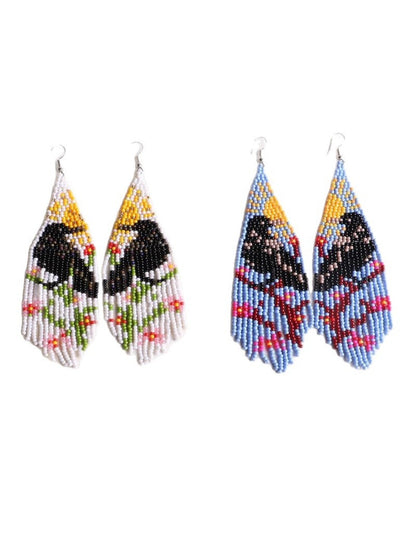 Earwish - Boho Beaded Tassel Earrings - Colorful & Unique