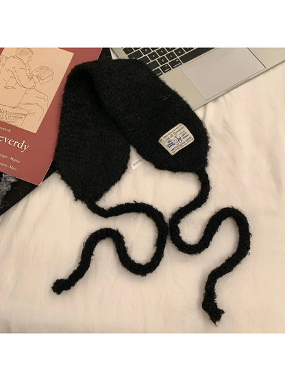 Scarvii - Soft Knit Tie Front Scarf