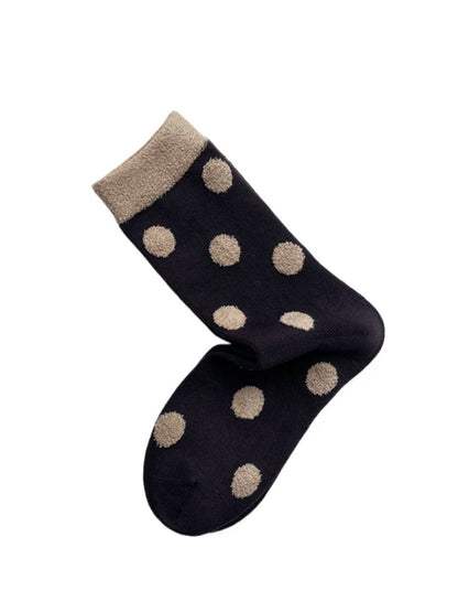 Rufia - Retro Mid-calf Socks with Polka Dot