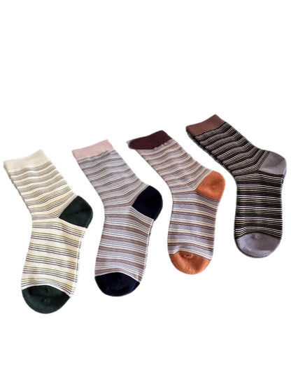Rufia - Classic Multi Stripe Mid Calf Socks