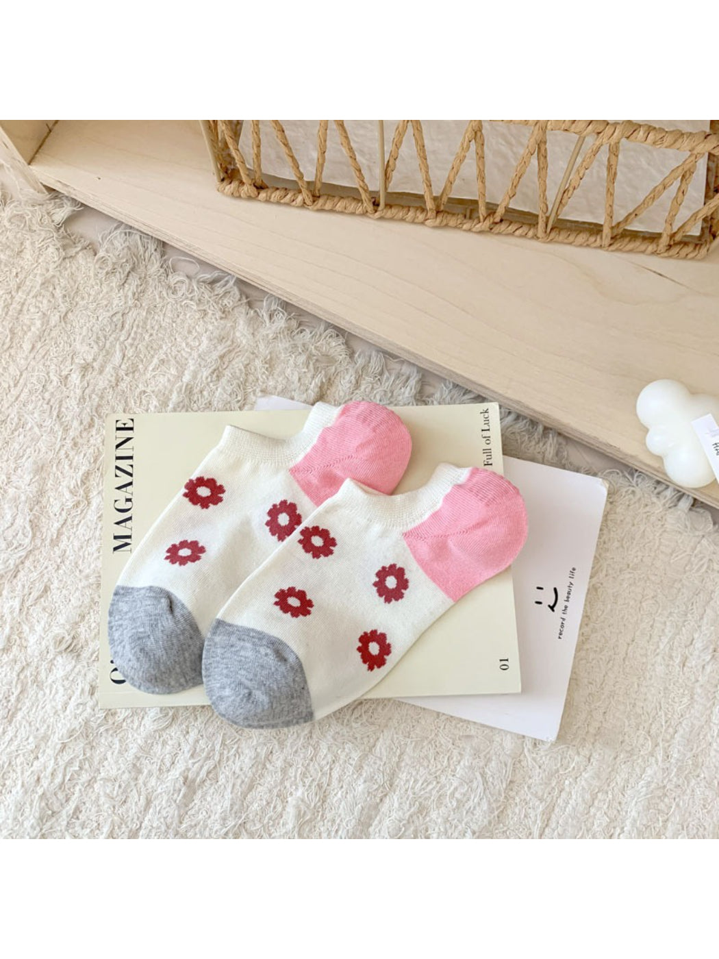 Rufia - Playful Cat and Dog Knit Ankle Socks product image 3