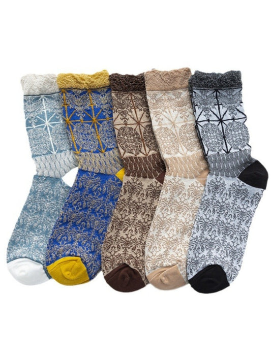 Rufia - Royal Style Crochet Mid-Calf Socks – Retro & Elegant