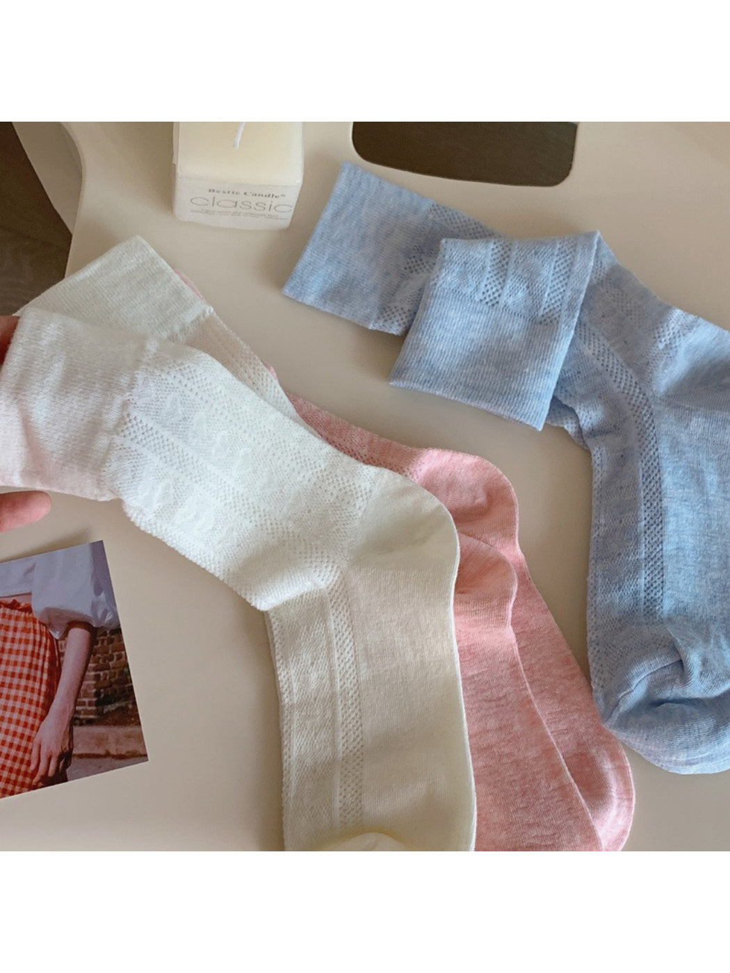 Rufia - Soft Ribbed Knit Crew Socks