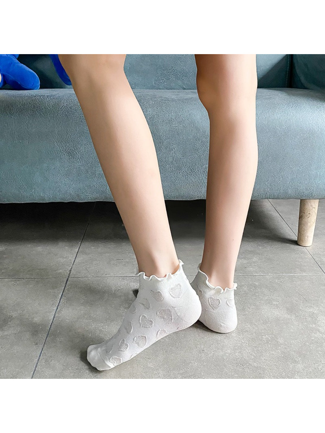 Rufia - Textured Heart Ankle Socks product image 4