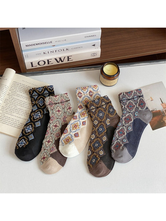 Rufia - Floral Tapestry Crew Socks