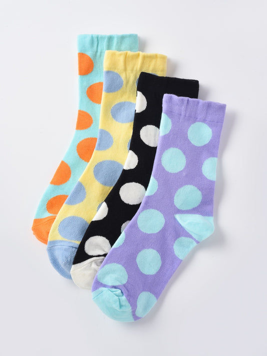 Rufia - Korean Style Polka Dot Crew Socks product image 1