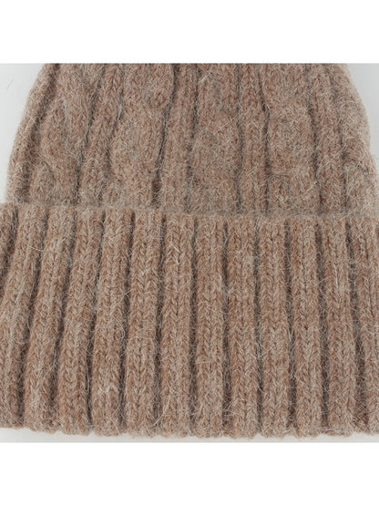 Haila - High Crown Brimless Ribbed Knit Beanie
