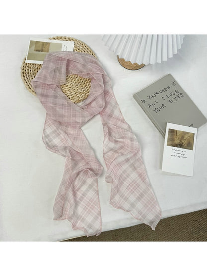 Scarvii - Simple Checked Decorative Scarf
