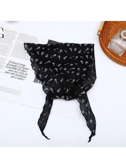 Scarvii - Printed Floral Fashion Triangle Bandana