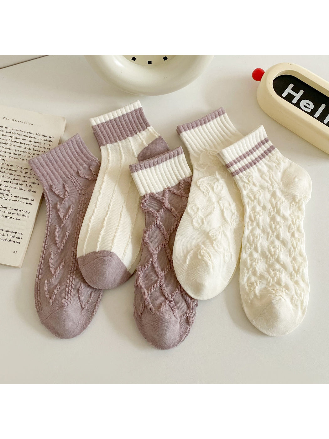 Rufia - Soft Contrast Knit Crew Socks product image 1