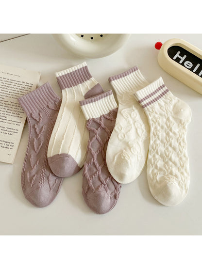 Rufia - Soft Contrast Knit Crew Socks product image 1