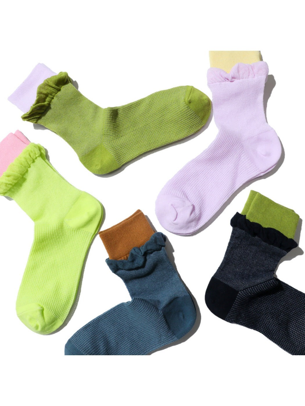 Rufia - Women's Color-blocked Cuff Socks