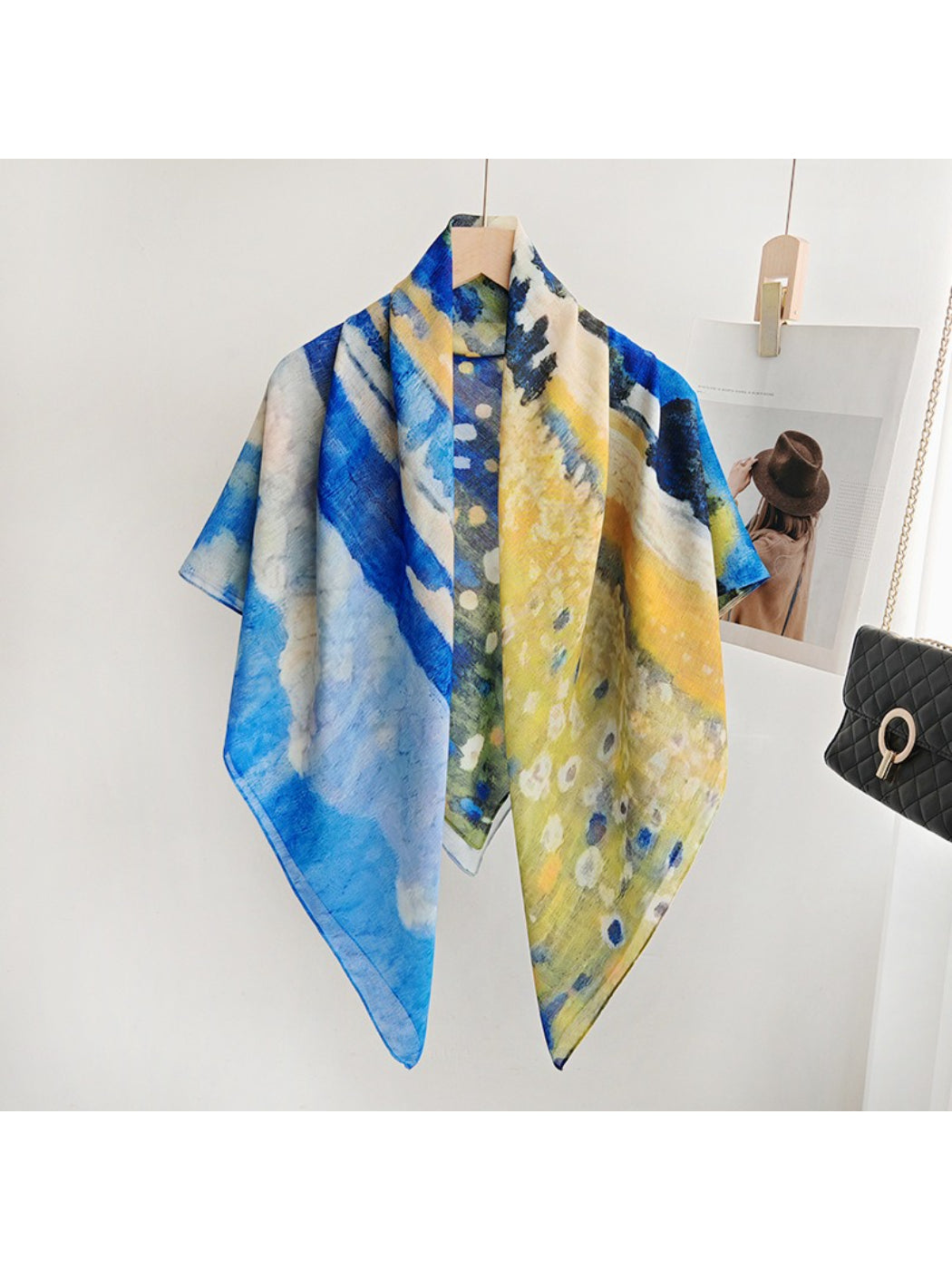 Scarvii Abstract Watercolor Dot Wash Square Scarf