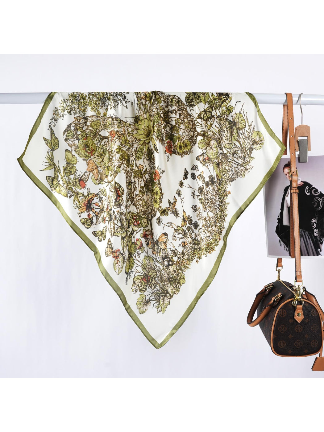 Scarvii - Butterfly Bloom Print Square Scarf