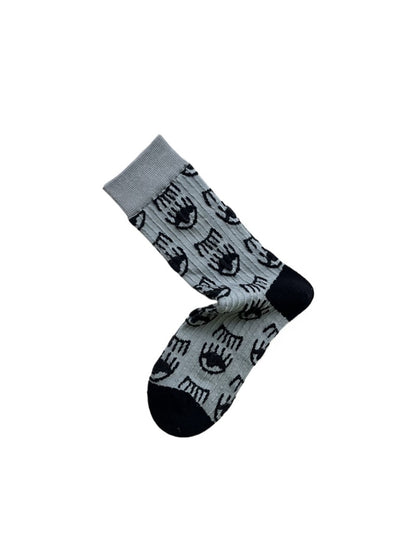 Rufia – Geometric Embossed Mid-Calf Socks