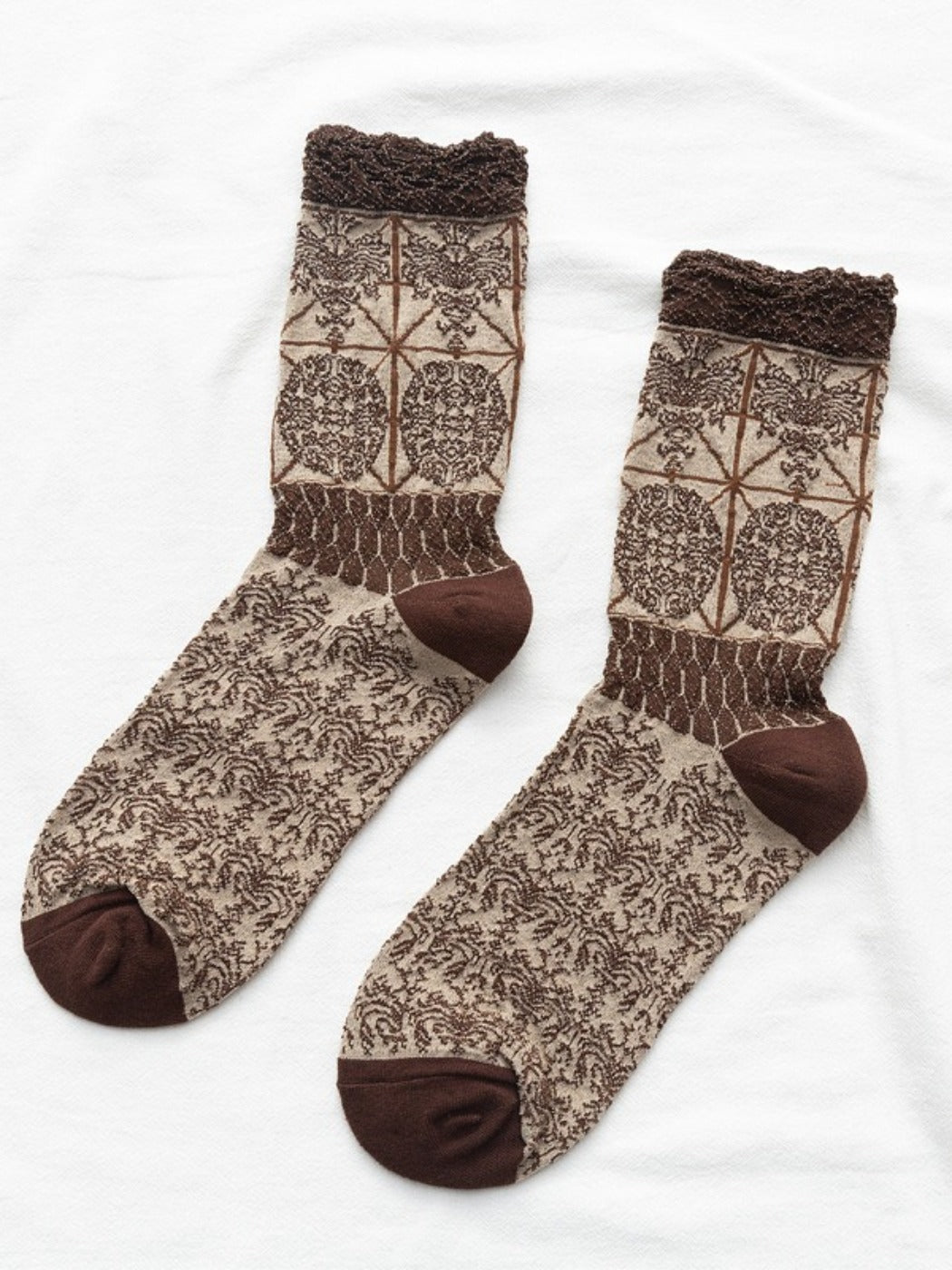 Rufia - Royal Style Crochet Mid-Calf Socks – Retro & Elegant