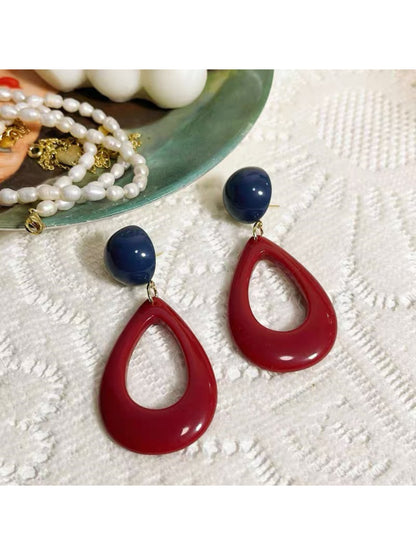 Earwish - Hollow Teardrop Statement Earrings