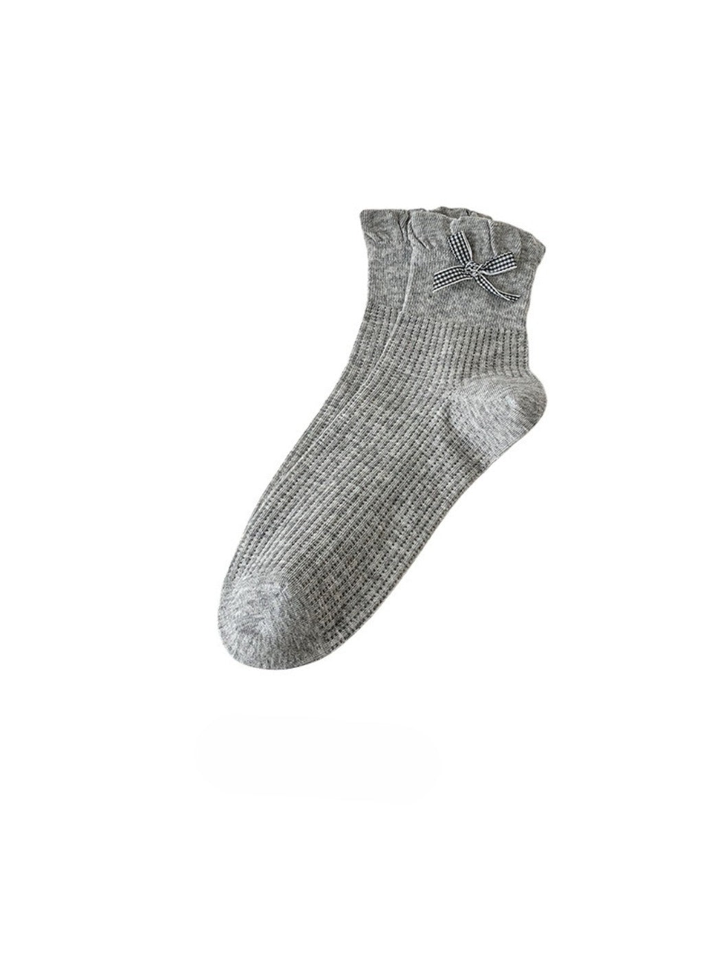 Rufia - Bow Trim Ribbed Ankle Socks product image 10
