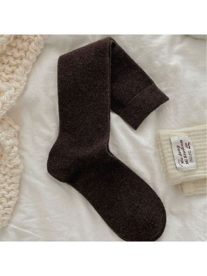 Rufia - Solid Color Long Socks for Women