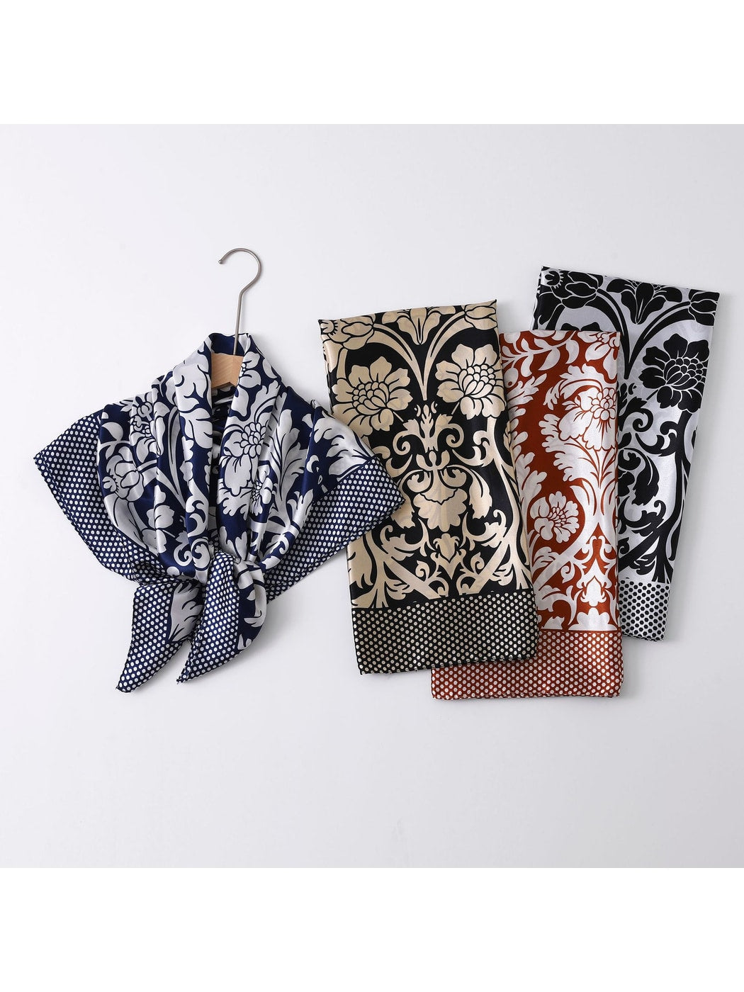 Scarvii - Baroque Ornate Floral Square Scarf