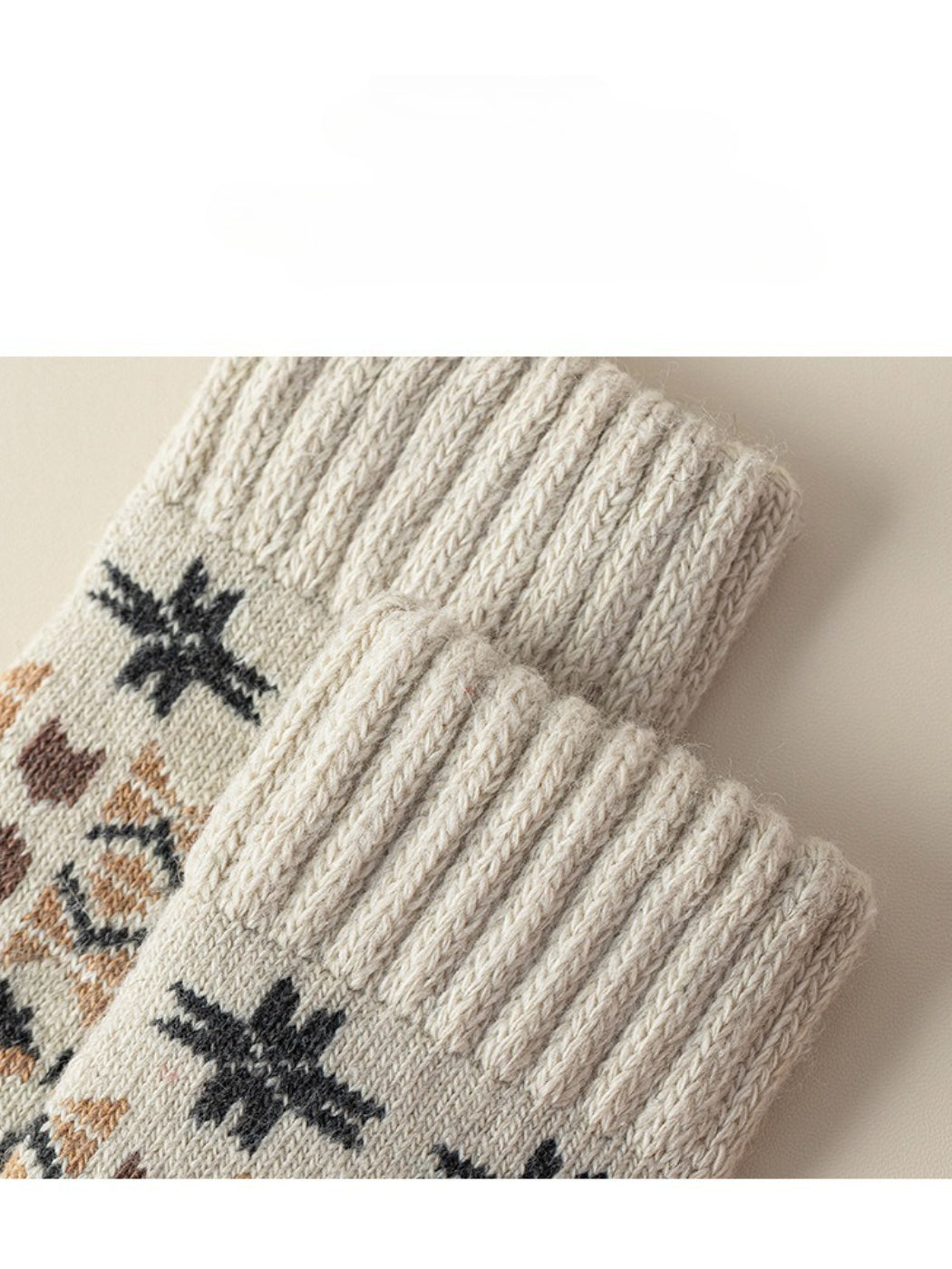 Rufia - Nordic Pattern Winter Crew Socks