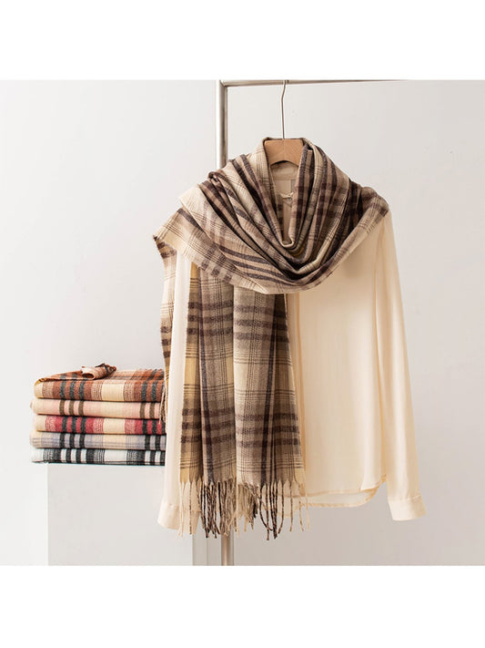 Scarvii - Classic Tartan Tassel Wrap Scarf
