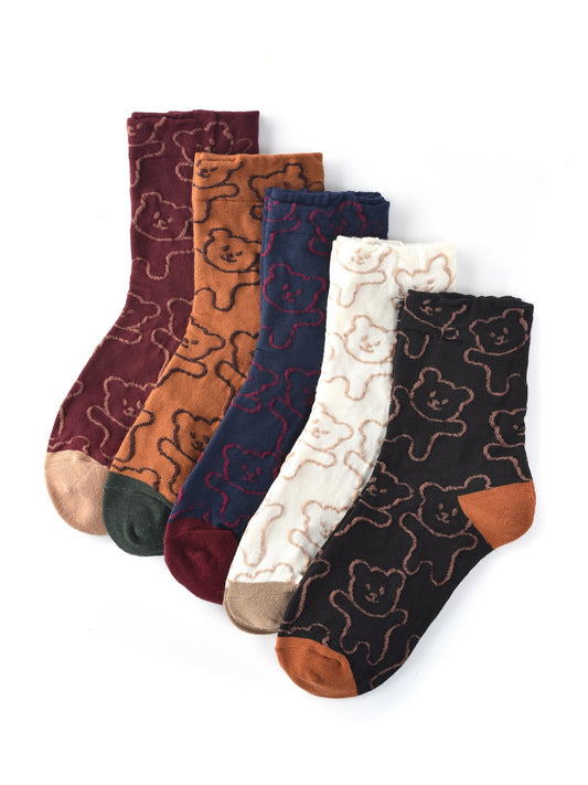 Rufia – Capsule Bear Outline Crew Socks