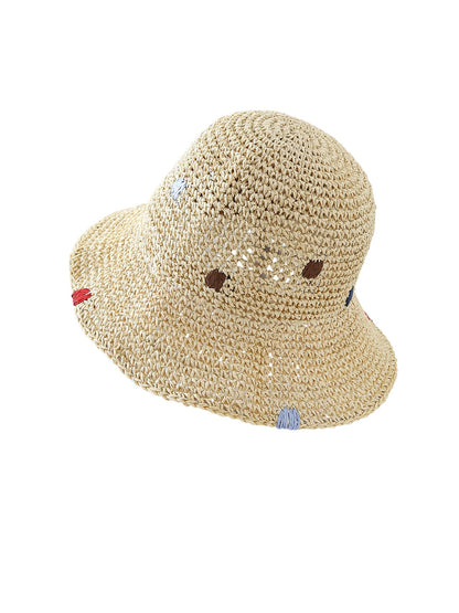 Haila - Women's Foldable Wide Brim Embroidered Hat
