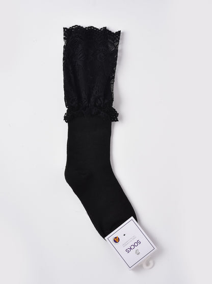 Rufia - Lace Trim Soft Crew Socks product image 4