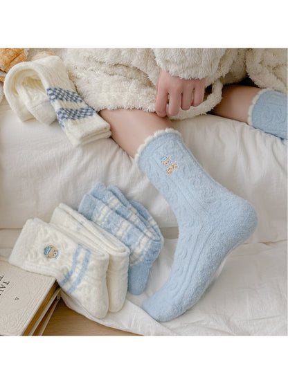Rufia - Thick Winter Warm Women's Socks with Cartoon Pattern