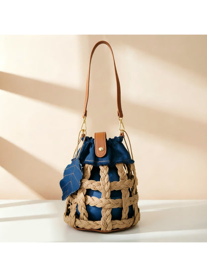 Cosbai - Open Weave Summer Bucket Bag - image 1