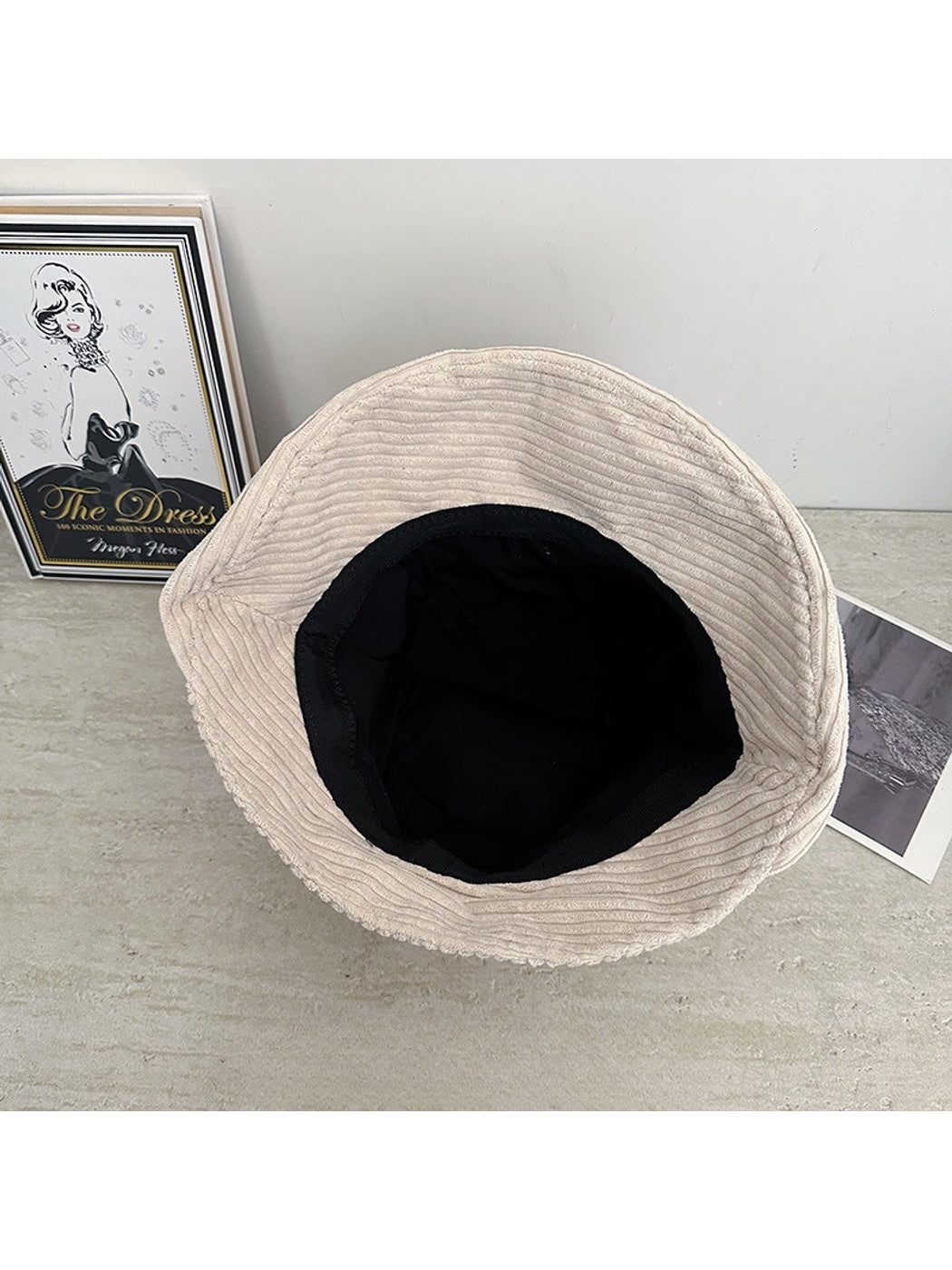 Haila - Foldable Solid Color Round Crown Bucket Hat