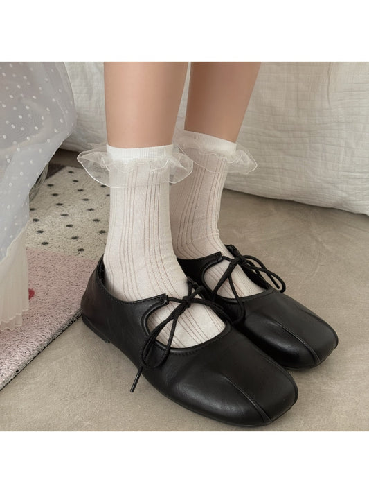 Rufia - Sweet Bow Detail Crew Socks