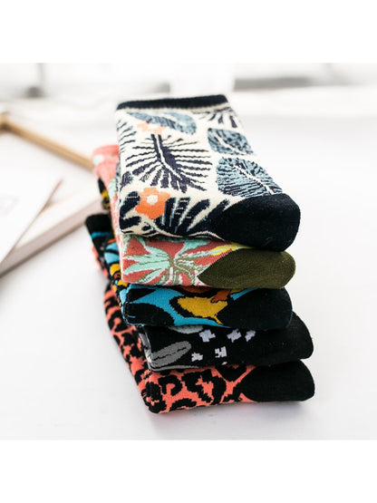 Rufia - Floral Animal Motif Crew Socks product image 2